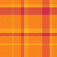 Bandanna seamless texture background, flowing vector pattern fabric. Fashion textile tartan check plaid in tangerine and bright colors.