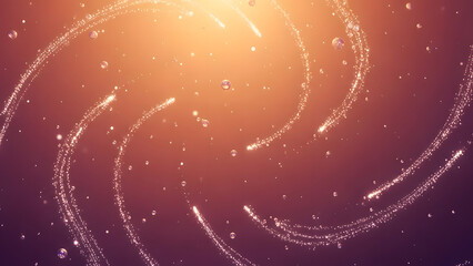 Enchanting abstract background with sparkling light trails and glittering dust particles, creating a magical and festive atmosphere perfect for celebration