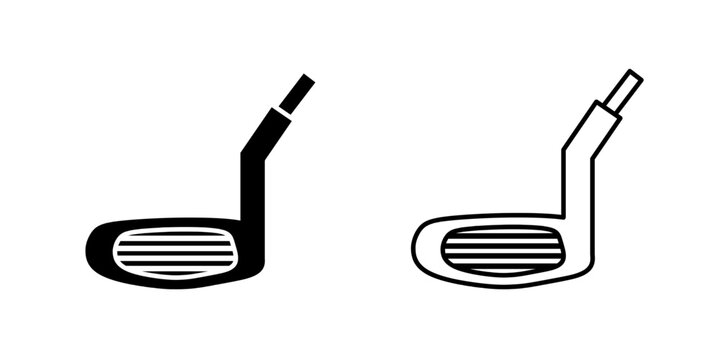 Putter set icon isolated on white background.