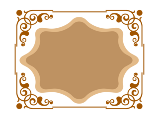 Ornate frame design with decorative scroll elements