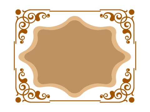 Ornate frame design with decorative scroll elements