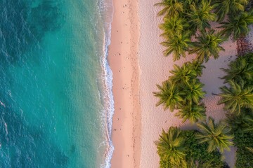 Tropical seaside paradise, Serene tropical shore with vibrant waters