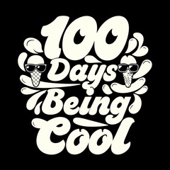100 Days Being Cool Ice Cream Cones with Sunglasses 1