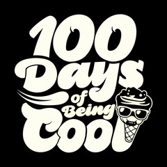 100 Days of Being Cool Ice Cream Illustration sunglasses