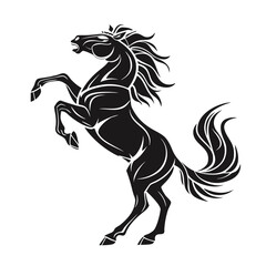 : Rearing Horse Silhouette