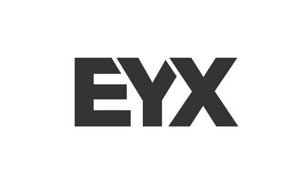 EYX logo design template with strong and modern bold text. Initial based vector logotype featuring simple and minimal typography. Trendy company identity.