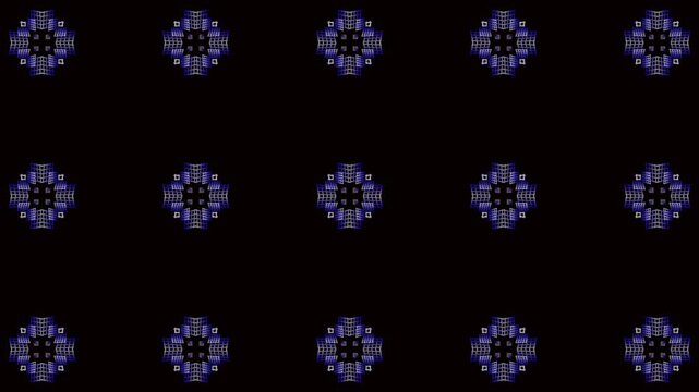 Blue geometric node pattern animation