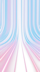 Abstract neon light lines with glow effect isolated on transparent png background