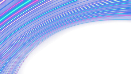 Abstract neon light lines in blue and pink, modern futuristic wall background