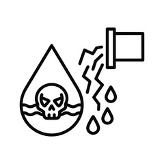 Water Pollution and Toxic Discharge Icon