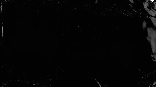 High speed black and white motion graphics clip of liquid spreading outwards from the center creating a dynamic ink bleed transition effect perfect for reveals animation, dynamic ink bleed, short clip