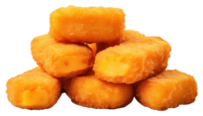 PNG Chicken nuggets food white background croquette.