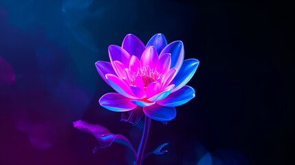 a vibrant and colorful lotus flower blooming