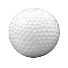 A white golf ball isolated on white and transparent background