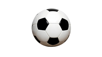 Classic Black and White World Cup Soccer Ball on Clean Background
