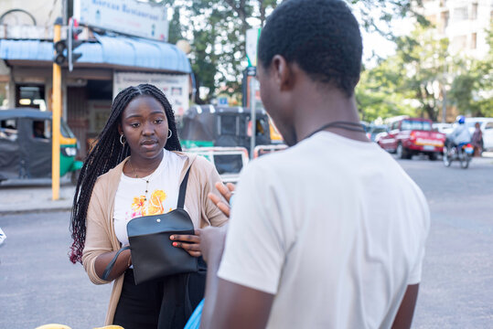 Two beautiful african girls taking a tour in the city