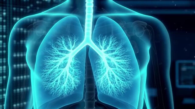 A Close-Up View of Human Lungs Highlighting the Bronchial Structure and Alveoli, Showcasing the Intricate Network Vital for Respiratory Function