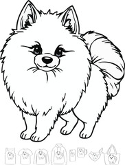picture, clipart, drawing, illustration, dog, spitz