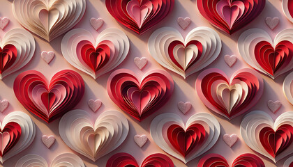 Elegant Valentine Hearts Background — Romantic Pink and Red Love Photography