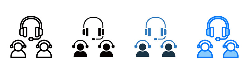 Call Handling icon multiple style vector illustration