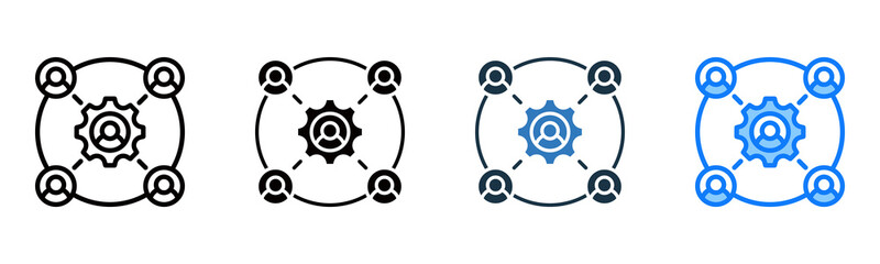 Interaction icon multiple style vector illustration