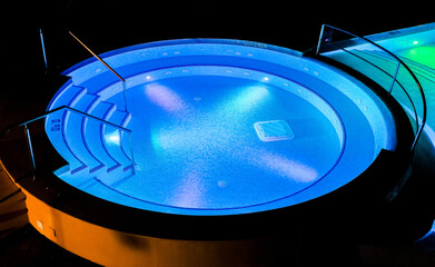 A Beautiful Blue Jacuzzi