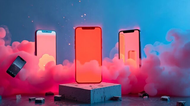 selective focus on alarming social media notifications on smartphone