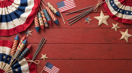 Celebrating President's Day in the USA with festive decorations and symbols of patriotism
