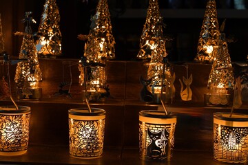 Weihnachtsschmuck am Christkindlesmarkt in Nürnberg 