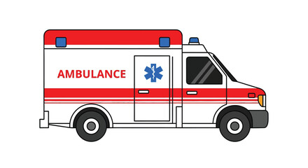 Ambulance vector illustration emergency medical service transport