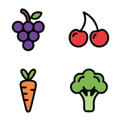Artichoke, Ginger, Grape, Cherry, Carrot, Broccoli, Garlic, Onion, Mushroom, & Tomato: Diverse Produce for Health and Culinary Use