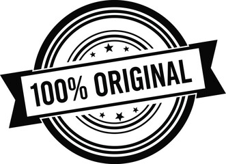 Black and white 100 percent original oval stamp design