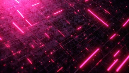 Fototapeta premium abstract pink and black dark background with soft gradient surface metal texture diagonal neon lines forming modern tech design pattern and glowing graphic style concept of digital design branding
