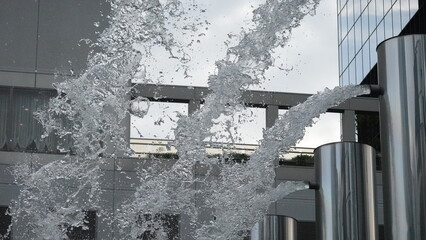 噴水のある風景