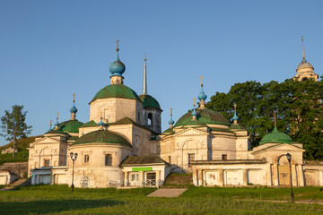 The ancient church of Paraskeva Friday (Nativity of the Blessed Virgin Mary) on a sunny July morning. The town of Staritsa. Tver region, Russia