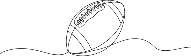 Minimalist American Football Continuous Line Drawing Illustration