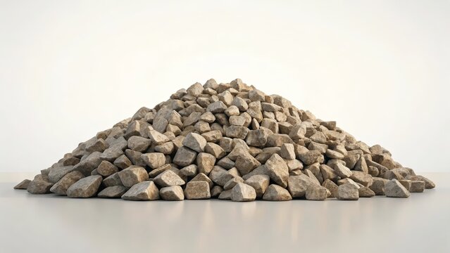 Pile of crushed stones used for foundation work