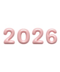 Happy new year 2026 ,pink 3d illustration 