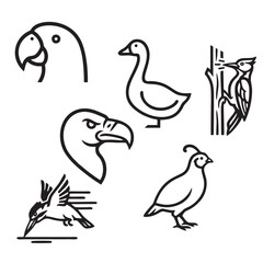 🦅 Bird Icons and Outline Graphics for Design Projects