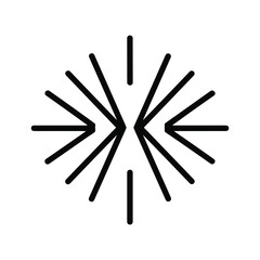 Abstract Converging Arrows Burst Symbol