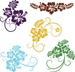 Beautiful ornament art and flower background design