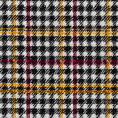 Classic Houndstooth Plaid Fabric Texture