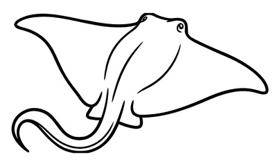 Obraz premium Squid Line Art Illustration vector image for children painting