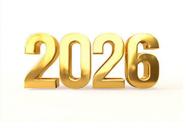 golden 2020 year sign, bright white background, vibrant orange accents, modern aesthetic,