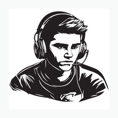 portrait of a man with headphones