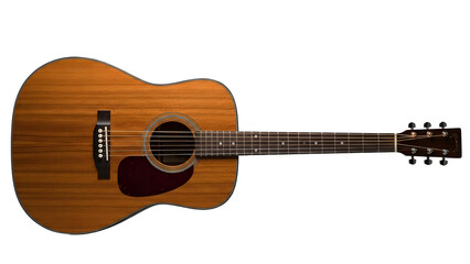 Acoustic guitar made of natural wood grain instrument used for live performances and recording sessions.PNG