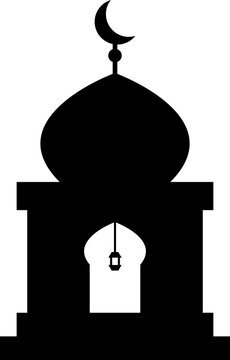 silhouette of a mosque