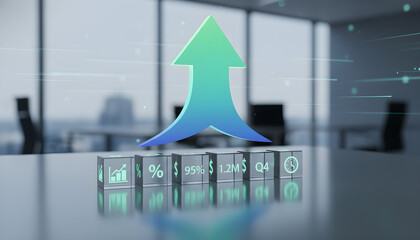 Business Growth Arrow Financial Success