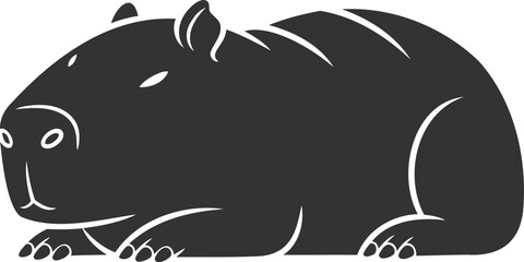 Minimalist capybara illustration