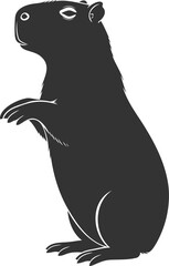 Capybara animal silhouette standing